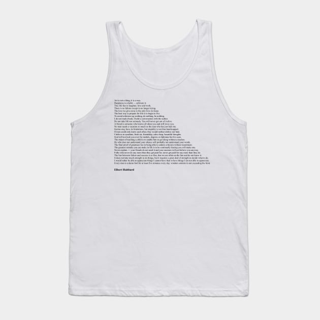 Elbert Hubbard Quotes Tank Top by qqqueiru